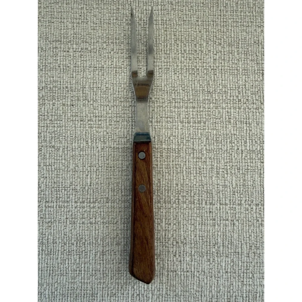 Vintage Regent Sherwood Stainless Two Prong Granny Meat Fork Wooden‎ Handle